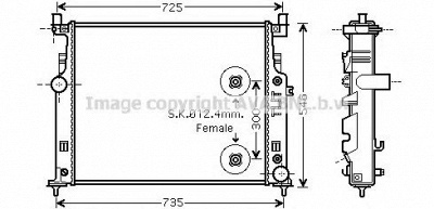 AVA QUALITY COOLING ms2458 -  Радиатор, охлаждение двигателя